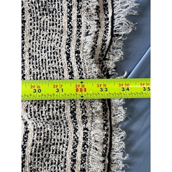 Zara Womens Black & White Striped Short-Sleeve Dress Small Tweed - Picture 6 of 13